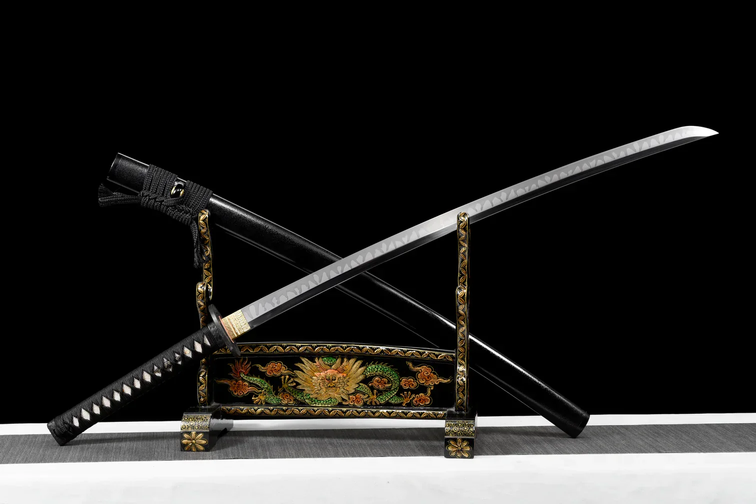 katana black dragon