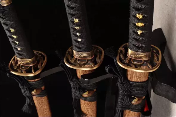 Pack Katana & Tanto & Wakizashi - Nomu - Damascus steel & Genuine Hamon - Image 9